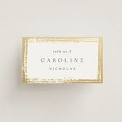 "Brushed Edge" - Place Cards in Silk by Kelly Schmidt - Front with Free Guest Printing