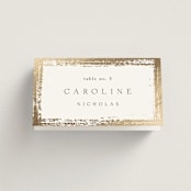 "Brushed Edge" - Place Cards in Silk by Kelly Schmidt - Folded with Free Guest Printing