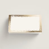 "Brushed Edge" - Place Cards in Silk by Kelly Schmidt - Blank front
