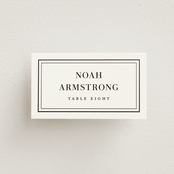 "Polished" - Place Cards in Cotton by Jennifer Postorino - Front with Free Guest Printing