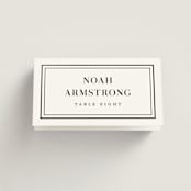 "Polished" - Place Cards in Cotton by Jennifer Postorino - Folded with Free Guest Printing