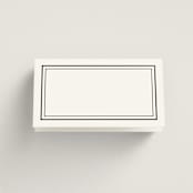 "Polished" - Place Cards in Cotton by Jennifer Postorino - Blank front