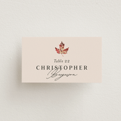 "Autumn Leafs" - Place Cards in Autumn by Itsy Belle Studio - Front with Free Guest Printing