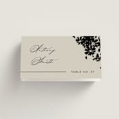 "Bouquet Toss" - Place Cards in Smoke by Robert and Stella - Folded with Free Guest Printing