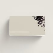 "Bouquet Toss" - Place Cards in Smoke by Robert and Stella - Blank front