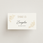 "Rococo" - Place Cards in Pearl by Jenna Holcomb - Front with Free Guest Printing