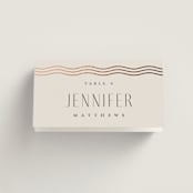 "Newberry" - Place Cards in Bisque by Kristie Kern - Folded with Free Guest Printing