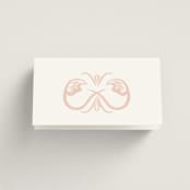 "Bella Bellissima" - Place Cards in Blush by Ani Somi - Folded Back of Card