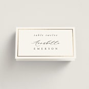 "Gilded Frame" - Place Cards in Pearl by Nicole Walsh - Folded with Free Guest Printing