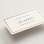 "Gilded Frame" - Place Cards in Pearl by Nicole Walsh - Detail
