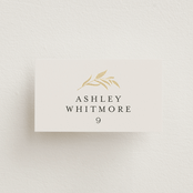 "Natural Monogram" - Place Cards in Porcelain by Jennifer Postorino - Front with Free Guest Printing