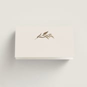 "Natural Monogram" - Place Cards in Porcelain by Jennifer Postorino - Blank front