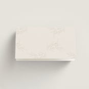 "Natural Monogram" - Place Cards in Porcelain by Jennifer Postorino - Folded Back of Card