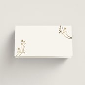 "Floral Enlace" - Place Cards in Blanc by Pati Cascino - Blank front
