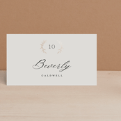 "Tradition" - Place Cards in Almond by Leah Bisch - Front with Free Guest Printing