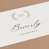 "Tradition" - Place Cards in Almond by Leah Bisch - Detail