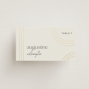 "Curves" - Place Cards in Chiffon by Amy Payne - Front with Free Guest Printing