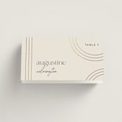 "Curves" - Place Cards in Chiffon by Amy Payne - Folded with Free Guest Printing