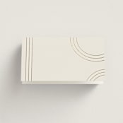 "Curves" - Place Cards in Chiffon by Amy Payne - Blank front