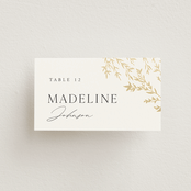 "Swoon" - Place Cards in Cotton by Carolyn Nicks - Front with Free Guest Printing