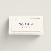 "Balanced" - Place Cards in Milk White by Robin Ott - Folded with Free Guest Printing