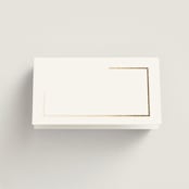 "Balanced" - Place Cards in Milk White by Robin Ott - Blank front