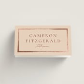 "Romantic Frame" - Place Cards in Peony by Wildfield Paper Co - Folded with Free Guest Printing
