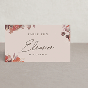 "Autumn Hymnal" - Place Cards in Blush by Leah Bisch - Front with Free Guest Printing