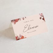 "Autumn Hymnal" - Place Cards in Blush by Leah Bisch - Folded with Free Guest Printing