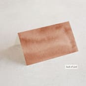 "Autumn Hymnal" - Place Cards in Blush by Leah Bisch - Folded Back of Card
