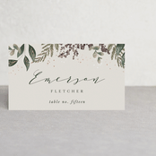 "evergreen" - Place Cards in Shamrock by Leah Bisch - Front with Free Guest Printing