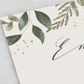 "evergreen" - Place Cards in Shamrock by Leah Bisch - Detail