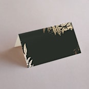 "Gather" - Place Cards in Ebony by Leah Bisch - Blank front