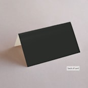 "Gather" - Place Cards in Ebony by Leah Bisch - Folded Back of Card
