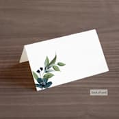 "Soft Greenery" - Place Cards in Twilight by Susan Moyal - Folded Back of Card