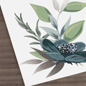 "Soft Greenery" - Place Cards in Twilight by Susan Moyal - Detail
