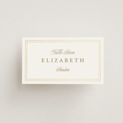 "Chic Monogram" - Place Cards in Porcelain by Mansi Verma - Front with Free Guest Printing