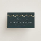 "For Eternity" - Place Cards in Midnight by Ana de Sousa - Front with Free Guest Printing
