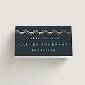 "For Eternity" - Place Cards in Midnight by Ana de Sousa - Folded with Free Guest Printing