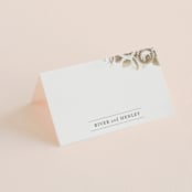 "Beloved" - Place Cards in Mist by Design Lotus - Blank front