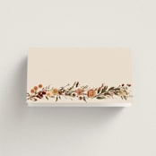 "Monogrammed Floral" - Place Cards in Harvest by Susan Moyal - Blank front