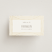 "Moderne" - Place Cards in Alabaster by Pixel and Hank - Front with Free Guest Printing