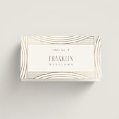 "Moderne" - Place Cards in Alabaster by Pixel and Hank - Folded with Free Guest Printing