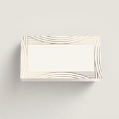 "Moderne" - Place Cards in Alabaster by Pixel and Hank - Blank front