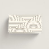 "Moderne" - Place Cards in Alabaster by Pixel and Hank - Folded Back of Card