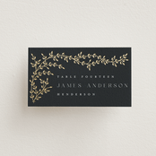 "Beautiful Chuppah" - Place Cards in Midnight by Ana de Sousa - Front with Free Guest Printing