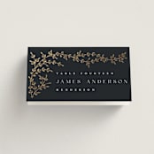 "Beautiful Chuppah" - Place Cards in Midnight by Ana de Sousa - Folded with Free Guest Printing