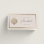 "Shraddha" - Place Cards in Celestial by Deynaaz Daraei - Folded with Free Guest Printing