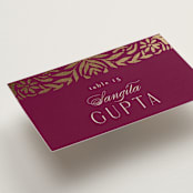 "Amber Palace" - Place Cards in Garnet by Chris Griffith - Detail