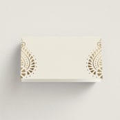 "Henna Stamp" - Place Cards in Champagne by Oma N. Ramkhelawan - Blank front